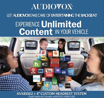 AudioVox AVX8SS02 8" Custom Headrest System